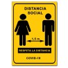 Cartel Distancia Social