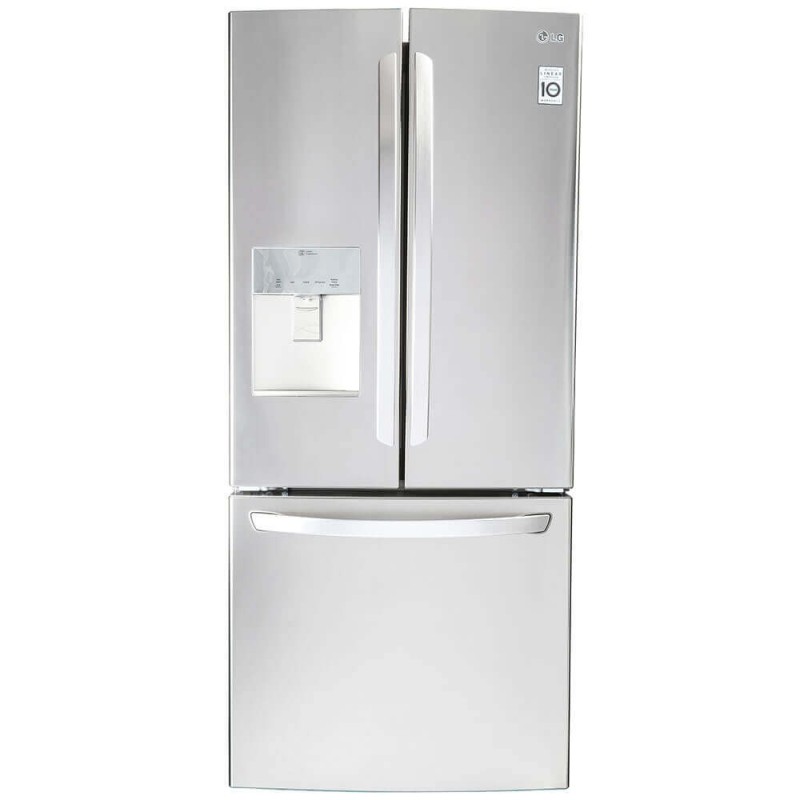 LG - Refrigerador French Door Congelador Inferior 22 Pies Cúbicos G...