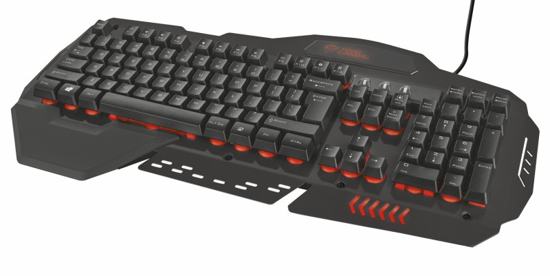 Trust Teclado Metálico Retroiluminado Negro