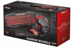 Trust Bundle Audífonos, Teclado, Mouse, Mouse Pad