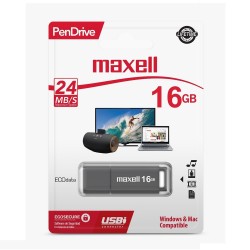 Maxell - Memoria USB 2.0 PENDRIVE - 16GB - Plata 345901-Tecnologiad...
