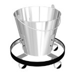 Portacubeta rodable en acero inóxidable sin cubeta ESG-PCP001 MARCA -