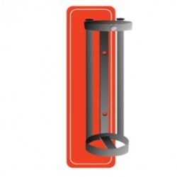 Soporte de pared cromado para cilindro