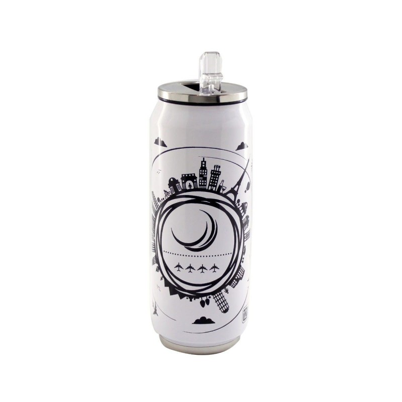 Termolata Running Decora® con Popote de 500 mL en blanco