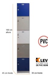 LOCKER PVC 5 PUERTAS SERIE B