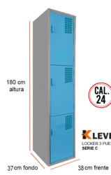 LOCKER 3 PUERTAS SERIE C