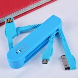 Cable de Datos USB con Micro para Iphone 4 5 5s-Azul 