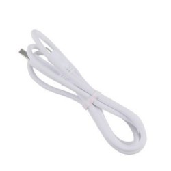 1M 2A de alta elasticidad de transmisión de datos cable de carga de Micro USB para Android Blanco 