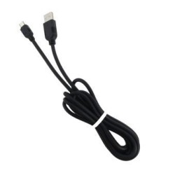 2M 2A de alta elasticidad de transmisión de datos cable de carga de Micro USB para Android Negro 