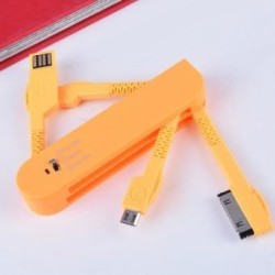 Cable De Datos USB Con Micro Para Iphone 4 5 5s-Naranja 