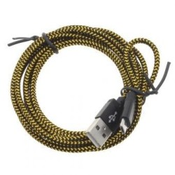 cables de cobre 2M Micro USB Data Sync cable de carga universal para Samsung HTC LG negro 
