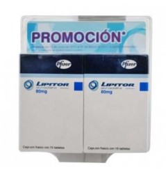 Lipitor 15 Tabletas 80mg (Dúo)