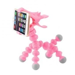 Sujetador Flexible Universal de Caballito para celular-Rosa 
