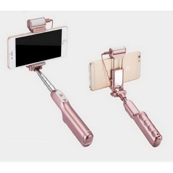 Selfie stick OEM control de Bluetooth LED Flash Light para Samsung iPhone oro rosa 